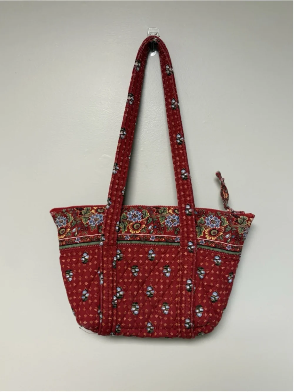 Vera Bradley Vintage Provençal Red Shoulder Bag Americana Quilted Boho Purse